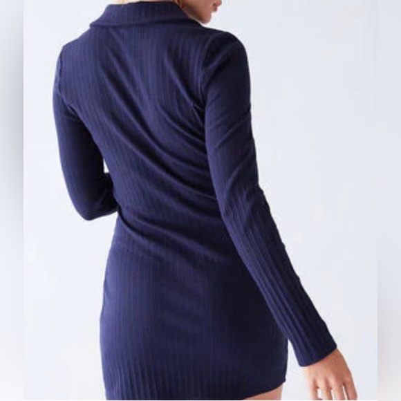 Kendall & Kylie Blue Ribbed Collar and Button-Up Dress Size XS - Picture 5 of 9